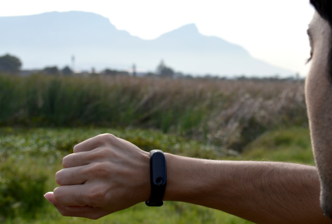 A man wearing a smart watch.