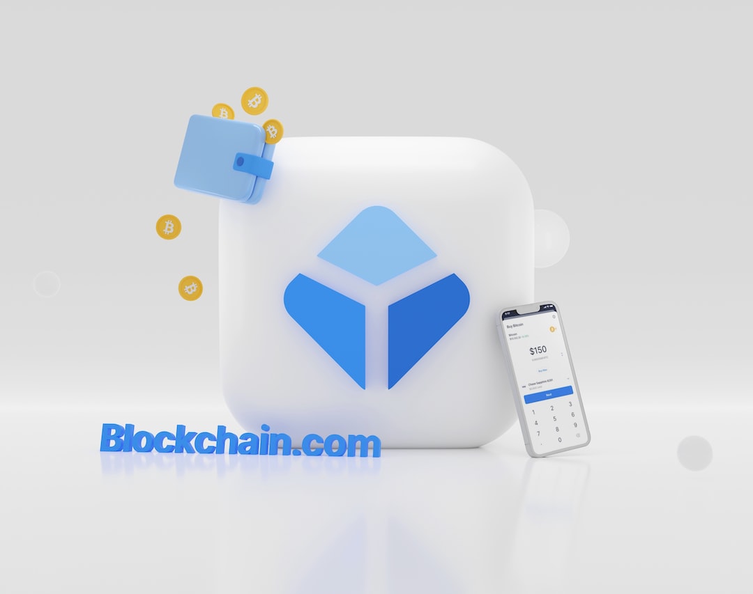 The blockchain logo with a cell phone and a phone.